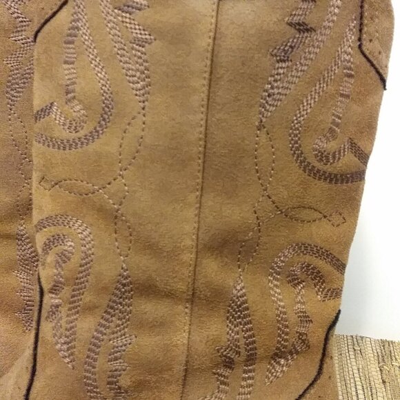 Women's "Sugar Tammy" Brown Faux Suede Boots Size 8.5M - Picture 3 of 13